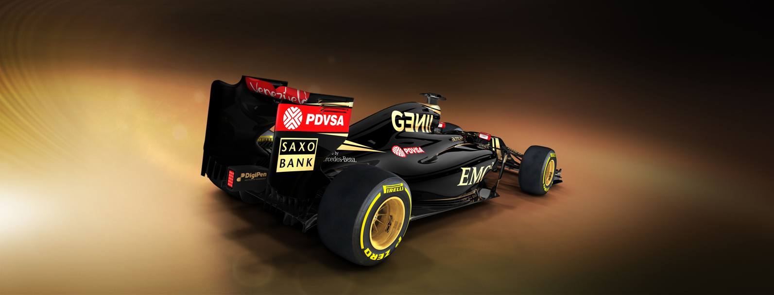 La Lotus E23 (vista posteriore)